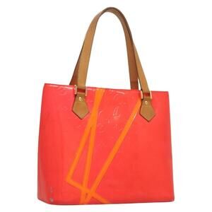 LOUIS VUITTON Monogram Vernis Fluo Houston Hand Bag Orange M91935